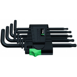 Набор Г-образных ключей, BlackLaser, 967 PKL/9 TORX®, 9 предметов, Wera