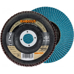 Диск лепестковый шлифовальный по нержавеющей стали LSZ F2 125x22,23 80 Rhodius (10 шт/уп)