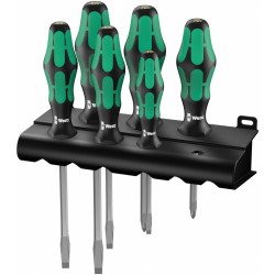 Набор отверток Kraftform Plus Lasertip + подставка, 6 предметов Wera
