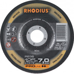 Диск шлифовальный по нержавеющей стали RS 38 230x7,0x22,23 Rhodius (10 шт/уп)