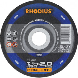 Диск отрезной по стали FT 33 150x2,0x22,23 Rhodius (25 шт/уп)