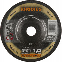 Диск отрезной тонкий по нержавеющей стали XTK 70 150x1,0x22,23 Rhodius (25 шт/уп)