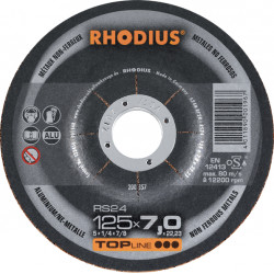 Диск шлифовальный по алюминию RS 24 115x6,0x22,23 Rhodius (25 шт/уп)