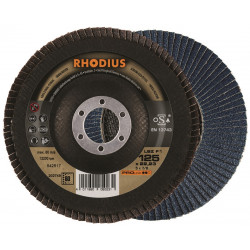 Диск лепестковый шлифовальный по нержавеющей стали LSZ F1 125x22,23 80 Rhodius (10 шт/уп)
