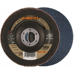 Диск лепестковый шлифовальный по нержавеющей стали LSZ F1 125x22,23 120 Rhodius (10 шт/уп)