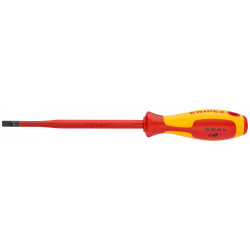 Отвертка для винтов с шлицевой головкой (тонкая) 202 mm 1000V VDE Knipex