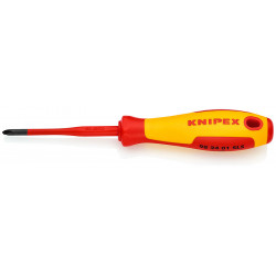 Отвёртка (тонкая) PlusMinus Phillips 187 mm 1000V VDE Knipex