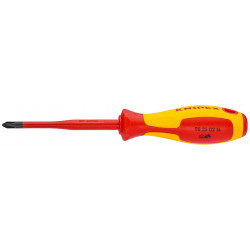Отвертка крестовая (тонкая) Pozidriv 187 mm 1000V VDE Knipex
