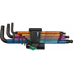 Набор Г-образных ключей, метрических, BlackLaser, 950 SPKL/9 SM N Multicolour, 9 предметов Wera