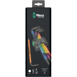Набор Г-образных ключей, метрических, 950 SPKL/9 SM N Multicolour, BlackLaser, 9 предметов, Wera