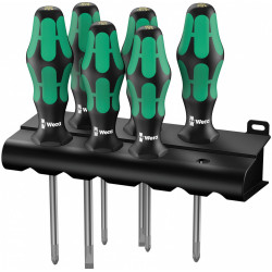 Набор отверток Kraftform Plus Lasertip 335/350/355/6 + подставка, 6 предметов, Wera