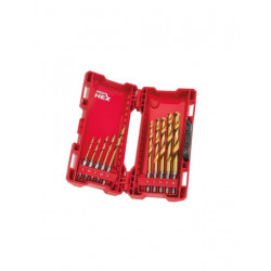 Набор сверл по металлу Milwaukee RedHEX HSS-G TiN (10шт)