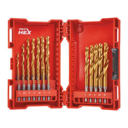 Набор сверл по металлу Milwaukee RedHEX HSS-G TiN (19шт)