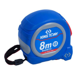 Рулетка измерительная 8 м, магнитный крюк KING TONY