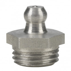 Пресс-масленка Н1, прямая G 1/4'', VA, SK, SW 14 mm, нержавеющая сталь Pressol