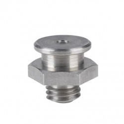 Плоская пресс-масленка M1, Ø 16 mm, M 10 x 1-VA-SK-SW 17-RK, Edelstahl Pressol