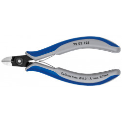 Бокорезы прециз.,круглая головка L-120 мм, чёрн. Knipex