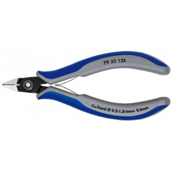 Бокорезы прециз.,острая головка L-125 мм, чёрн. Knipex