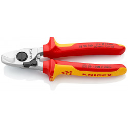 Кабелерез VDE 1000 V, с пружиной, рез: кабель ∅ 15 мм (50 мм²,AWG 1/0), L – 165 мм, Knipex
