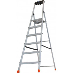 Стремянка с большой полкой SAFETY , 6 ступеней MONTO Krause