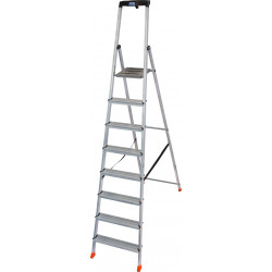 Стремянка с большой полкой SAFETY, 8 ступеней  MONTO Krause