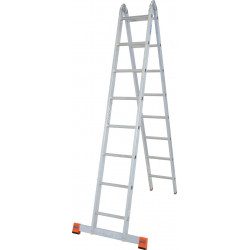 Шарнирная двусторонняя стремянка TRIMATIC, 2 х 8 пер.MONTO Krause
