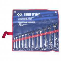Набор комбинированных ключей, 8-22 мм, 12 предметов KING TONY.
