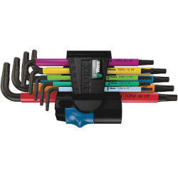 Набор Г-образных ключей 967/9 SL TORX Multicolour HF 1, с фиксацией, 9 пр.,  Wera