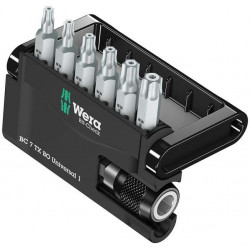 Набор бит с битодержателем Bit-Check 7 TX BO Universal 1, отверстие под штифт, 7 пр., 1/4