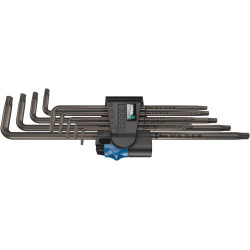 Набор Г-образных ключей 967/9 XL TORX HF 1, с фиксацией,удлиненные, 9 пр., Wera