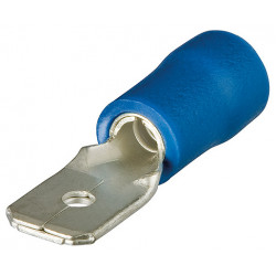 Штекеры плоские, изолированные, синие, 6.3 x 0.8 мм, 1.5-2.5 мм², 100 шт Knipex