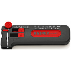 Мини-стриппер для тонких медных кабелей, Ø 0.3-1.0 мм AWG 28-18, SB Knipex