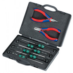 Набор инструмента для электроники, в кейсе, 7 пр. Knipex