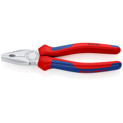Плоскогубцы комбинированные, 200 мм, хром, 2-комп ручки, SB Knipex