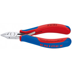 Бокорезы для электроники с лезвиями из твёрдосплава, острая головка, 120 мм, 2-комп ручки Knipex