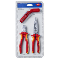 Набор VDE для электромонтажа, 3 пр., KN-1386200/169501SB/7006160   Knipex