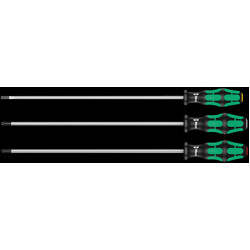Набор отвёрток Kraftform Plus 335/350/355/3, длинных, 3 пр., SL 1.0x5.5x300, PH 2x300, PZ 2x300 Wera